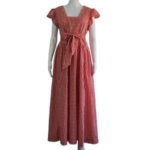 Crafted Cottagecore Gingham Cotton/Poly Dress Size Medium